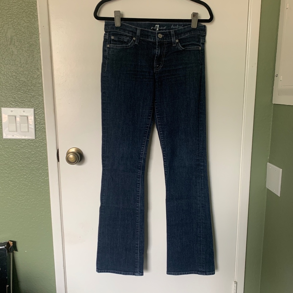 7 For All Mankind Bootcut Jeans Rhinestone Detail